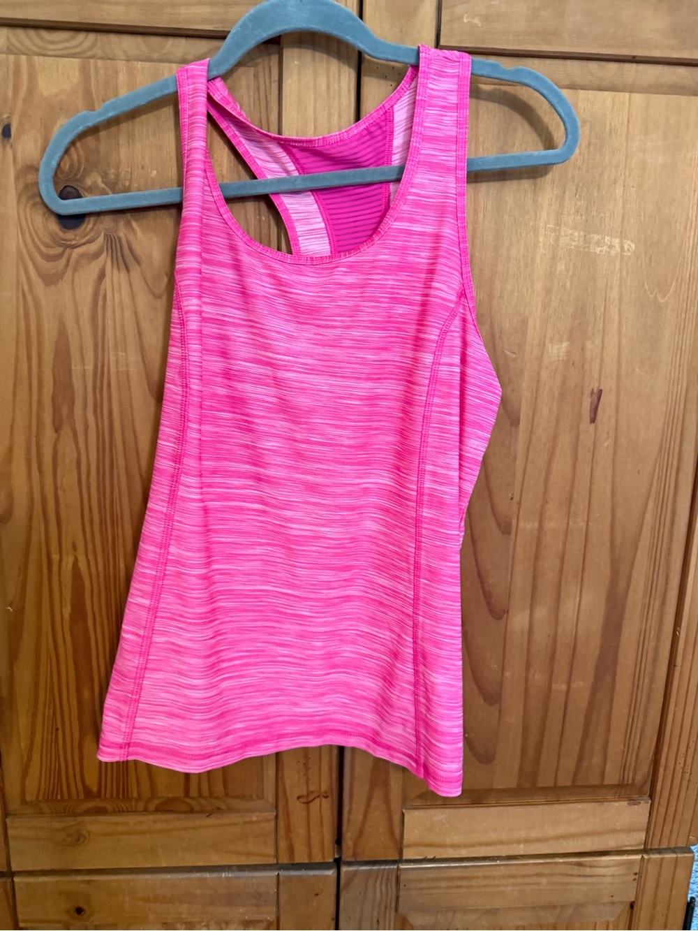 Danskin Hot Pink Space-Dye Racerback Tank